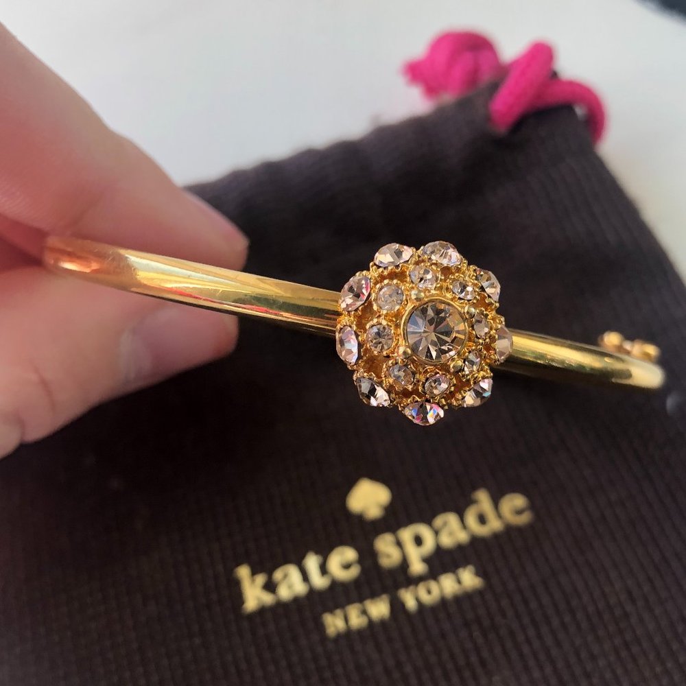Kate Spade Latch Bracelet Gold and Pink